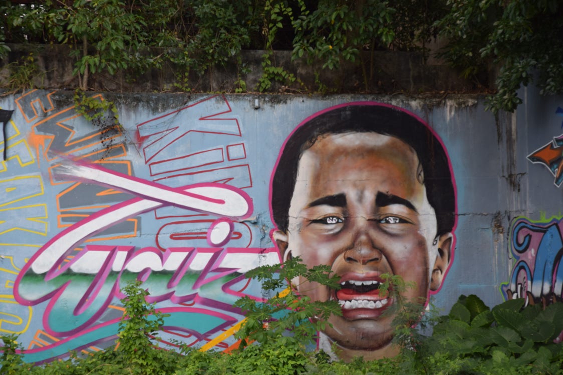 Grafitte in Guadeloupe. Foto A.A.Bispo