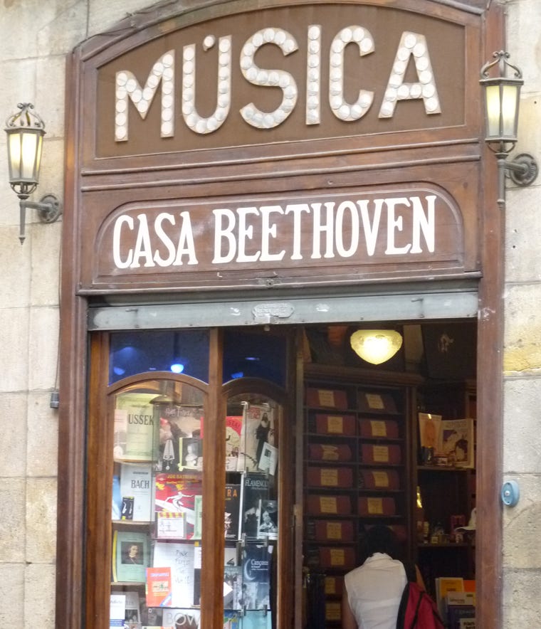 Musikgeschäft in Barcelona. Foto A.A.Bispo