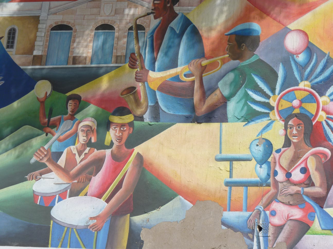 Wandmalerei, São Vicente, Cabo Verde. Foto A.A.Bispo
