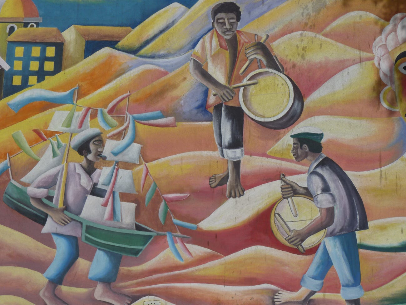 Wandmalerei, São Vicente,, Cabo Verde. Foto A.A.Bispo