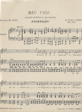 H. Villa-Lobos. Meu Pais Exortação